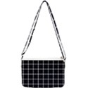 Pattern Carreaux Blanc/Noir Double Gusset Crossbody Bag View1