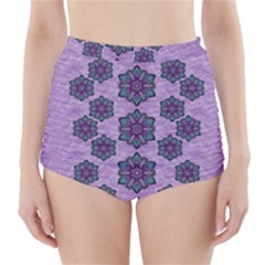 A Gift With Flowers Stars And Bubble Wrap High-waisted Bikini Bottoms by pepitasart