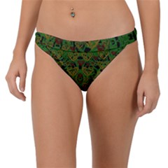 Love The Hearts On Green Band Bikini Bottom by pepitasart