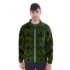 Love The Hearts On Green Men s Windbreaker by pepitasart