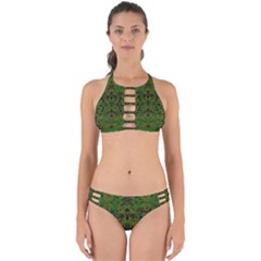 Love The Hearts On Green Perfectly Cut Out Bikini Set by pepitasart