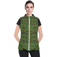 Love The Hearts On Green Women s Puffer Vest by pepitasart