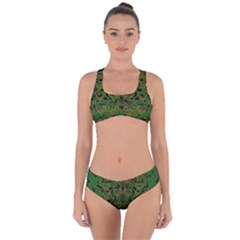 Love The Hearts On Green Criss Cross Bikini Set by pepitasart