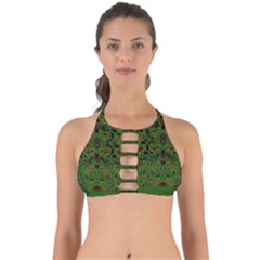 Love The Hearts On Green Perfectly Cut Out Bikini Top by pepitasart