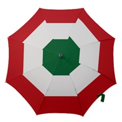 Flag Patriote Quebec Patriot Red Green White Modern French Canadian Separatism Black Background Hook Handle Umbrellas (small) by Quebec