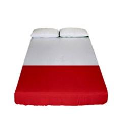 Flag Patriote Quebec Patriot Red Green White Modern French Canadian Separatism Black Background Fitted Sheet (full/ Double Size) by Quebec