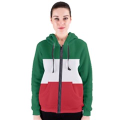 Flag Patriote Quebec Patriot Red Green White Modern French Canadian Separatism Black Background Women s Zipper Hoodie by Quebec