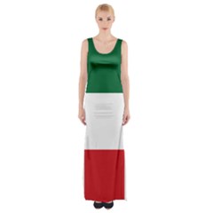 Flag Patriote Quebec Patriot Red Green White Modern French Canadian Separatism Black Background Thigh Split Maxi Dress by Quebec