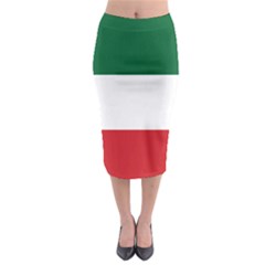 Flag Patriote Quebec Patriot Red Green White Modern French Canadian Separatism Black Background Midi Pencil Skirt by Quebec