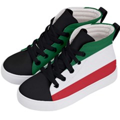 Flag Patriote Quebec Patriot Red Green White Modern French Canadian Separatism Black Background Kids  Hi-top Skate Sneakers by Quebec