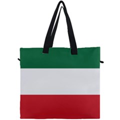 Flag Patriote Quebec Patriot Red Green White Modern French Canadian Separatism Black Background Canvas Travel Bag by Quebec