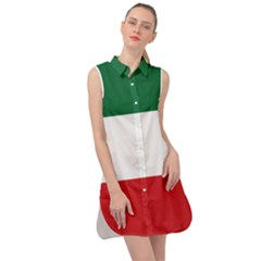 Flag Patriote Quebec Patriot Red Green White Modern French Canadian Separatism Black Background Sleeveless Shirt Dress by Quebec