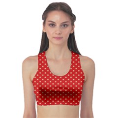 Pois Doré / Rouge Sports Bra by kcreatif