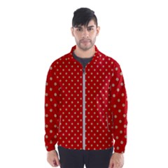 Pois Doré / Rouge Men s Windbreaker by kcreatif