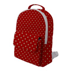 Pois Doré / Rouge Flap Pocket Backpack (large) by kcreatif