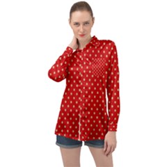 Pois Doré / Rouge Long Sleeve Satin Shirt