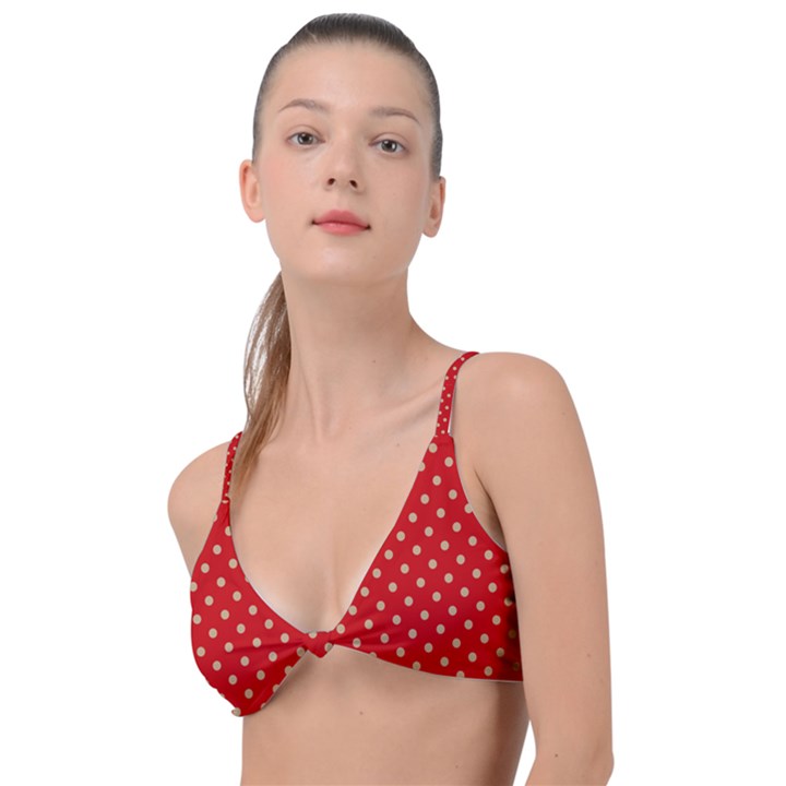 Pois Doré / Rouge Knot Up Bikini Top