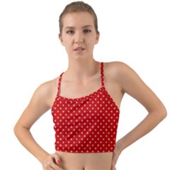 Pois Doré / Rouge Mini Tank Bikini Top