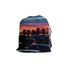 Urban Sunset Scene, Punta Del Este   Uruguay Drawstring Pouch (medium)