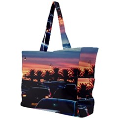 Urban Sunset Scene, Punta Del Este   Uruguay Simple Shoulder Bag by dflcprintsclothing