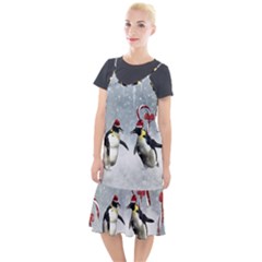 Funny Penguin In A Winter Landscape Camis Fishtail Dress by FantasyWorld7