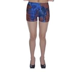 Grunge Colorful Abstract Texture Print Skinny Shorts by dflcprintsclothing