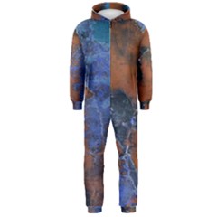 Grunge Colorful Abstract Texture Print Hooded Jumpsuit (men) 