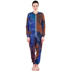 Grunge Colorful Abstract Texture Print Onepiece Jumpsuit (ladies)  by dflcprintsclothing