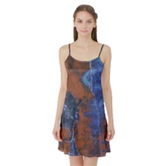 Grunge Colorful Abstract Texture Print Satin Night Slip by dflcprintsclothing