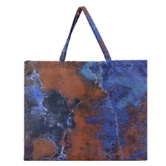 Grunge Colorful Abstract Texture Print Zipper Large Tote Bag by dflcprintsclothing