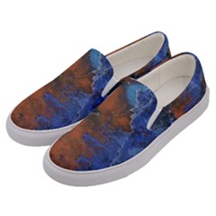 Grunge Colorful Abstract Texture Print Men s Canvas Slip Ons by dflcprintsclothing