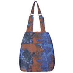 Grunge Colorful Abstract Texture Print Center Zip Backpack by dflcprintsclothing