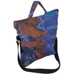 Grunge Colorful Abstract Texture Print Fold Over Handle Tote Bag by dflcprintsclothing