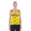 Gadsden Flag Don t tread on me Yellow and Black Pattern with american stars Spaghetti Strap Top View1