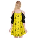 Gadsden Flag Don t tread on me Yellow and Black Pattern with american stars Cutout Spaghetti Strap Chiffon Dress View2