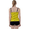 Gadsden Flag Don t tread on me Yellow and Black Pattern with american stars Tie Front Two Piece Tankini View2