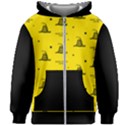 Gadsden Flag Don t tread on me Yellow and Black Pattern with american stars Kids  Zipper Hoodie Without Drawstring View1