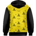 Gadsden Flag Don t tread on me Yellow and Black Pattern with american stars Kids  Zipper Hoodie Without Drawstring View2