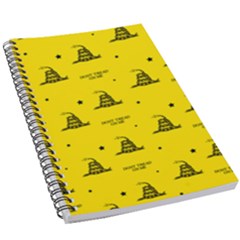 Gadsden Flag Don t Tread On Me Yellow And Black Pattern With American Stars 5 5  X 8 5  Notebook