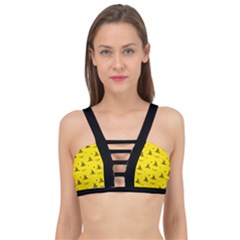 Gadsden Flag Don t Tread On Me Yellow And Black Pattern With American Stars Cage Up Bikini Top