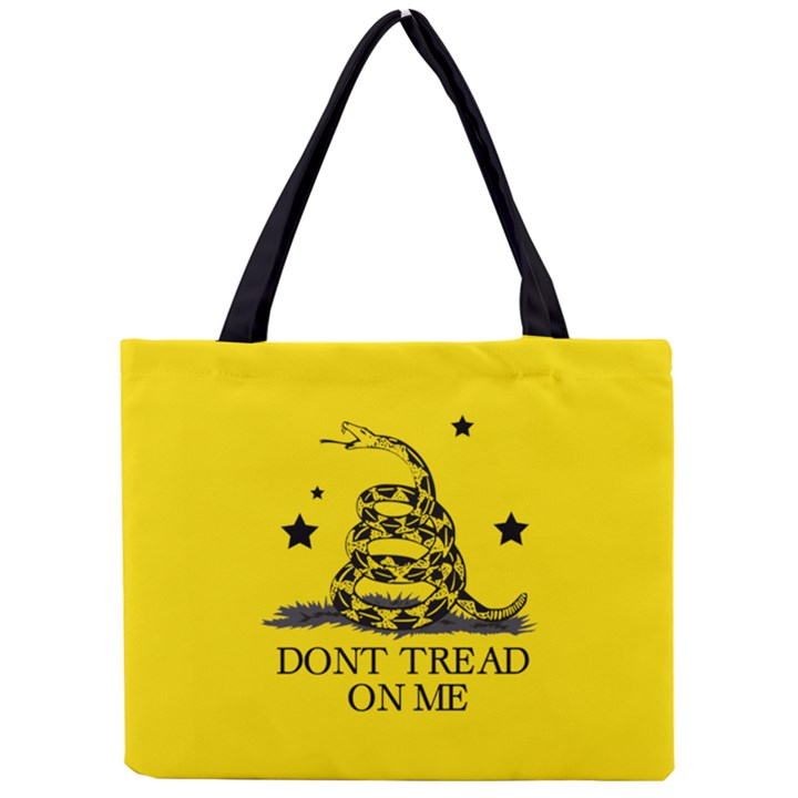 Gadsden Flag Don t tread on me Yellow and Black Pattern with american stars Mini Tote Bag