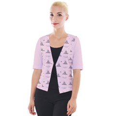 Gadsden Flag Standard Color Pink Gadsden Flag Pattern3 Stars K Gadsden Flag Pattern3 Black Background Cropped Button Cardigan by snek