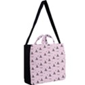 Gadsden Flag Don t tread on me Light Pink and Black Pattern with american stars Square Shoulder Tote Bag View2