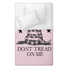 Gadsden Flag Don t Tread On Me Light Pink And Black Pattern With American Stars Duvet Cover (single Size)