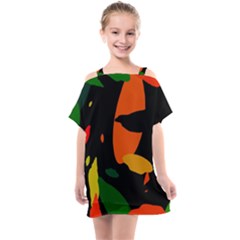 Pattern Formes Tropical Kids  One Piece Chiffon Dress by kcreatif