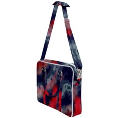 Dégradé Bleu Foncé/rouge Cross Body Office Bag by kcreatif