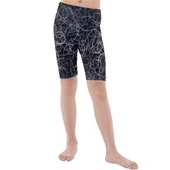 Pattern Effet Lignes Blanc Kids  Mid Length Swim Shorts by kcreatif