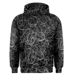 Pattern Effet Lignes Blanc Men s Pullover Hoodie