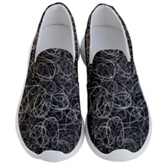 Pattern Effet Lignes Blanc Men s Lightweight Slip Ons by kcreatif