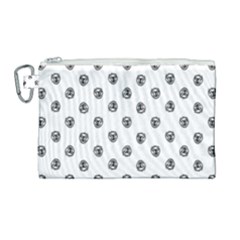 Funny Clown Sketchy Drawing Pattern Canvas Cosmetic Bag (large)